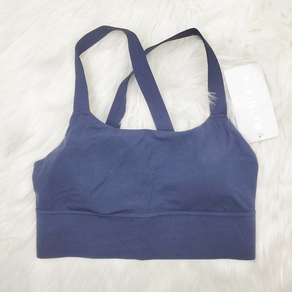 NWOT Athleta Navy Warrior Longline Sports Bra - Picture 4 of 7